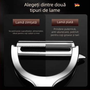Cuțit de decojit din oțel inoxidabil pentru bucătărie – multifuncțional, decojit cartofi și fructe