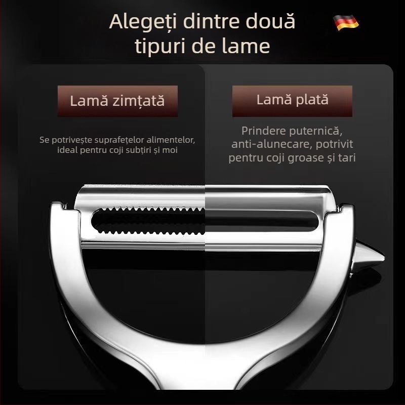 Cuțit de decojit din oțel inoxidabil pentru bucătărie – multifuncțional, decojit cartofi și fructe