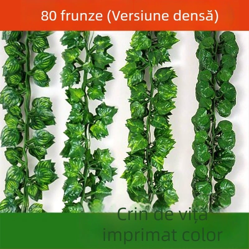Flori artificiale din rattan cu frunze de struguri, pentru decor interior și exterior
