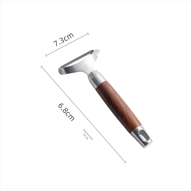 Răzuitor cu mâner din lemn, din oțel inoxidabil 304 – instrument de bucătărie pentru ras și curățare, cu găuri multiple, pentru ghimbir, ridichi și cartofi