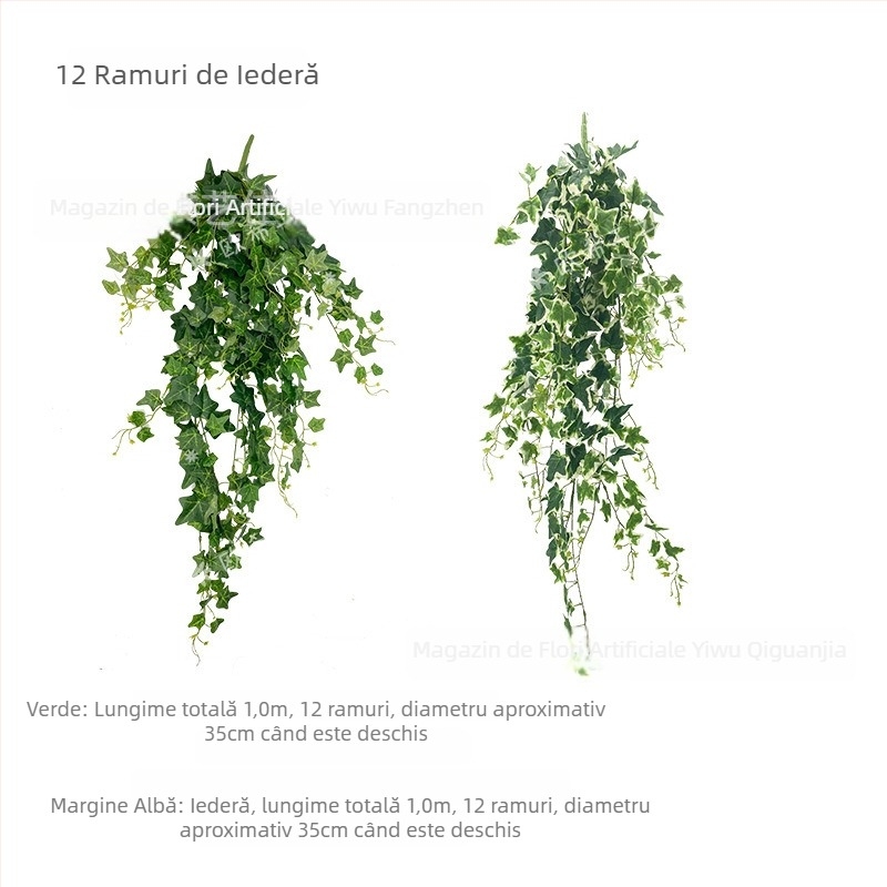 Iedera artificială pentru decorul pereților, liane lungi, plantă verde, 100–200 cm