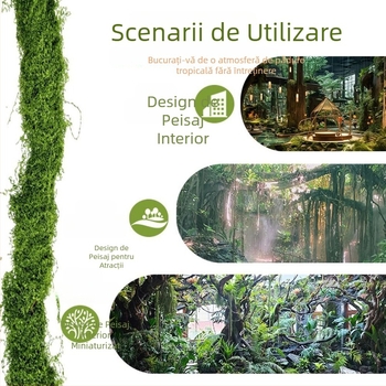 Plante artificiale verzi cu mușchi și vițe tropicale pentru decoruri de nuntă și festival