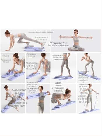 Placă abdominală despărțită cu roată de exerciții pentru brațe, picioare și centru