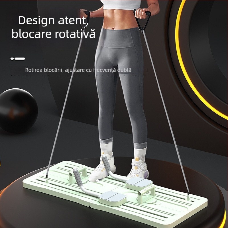 Placă de fitness multifuncțională pentru uz casnic, placă abdominală cu alunecare și revenire automată pentru antrenament în interior.