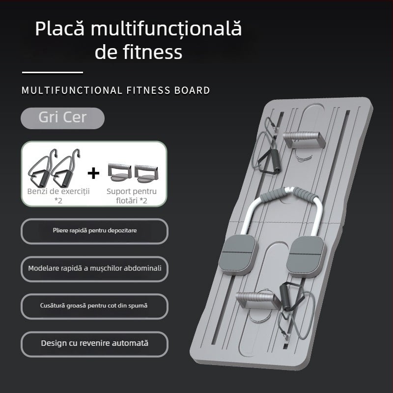 Placă de fitness multifuncțională pentru uz casnic, placă abdominală cu alunecare și revenire automată pentru antrenament în interior.