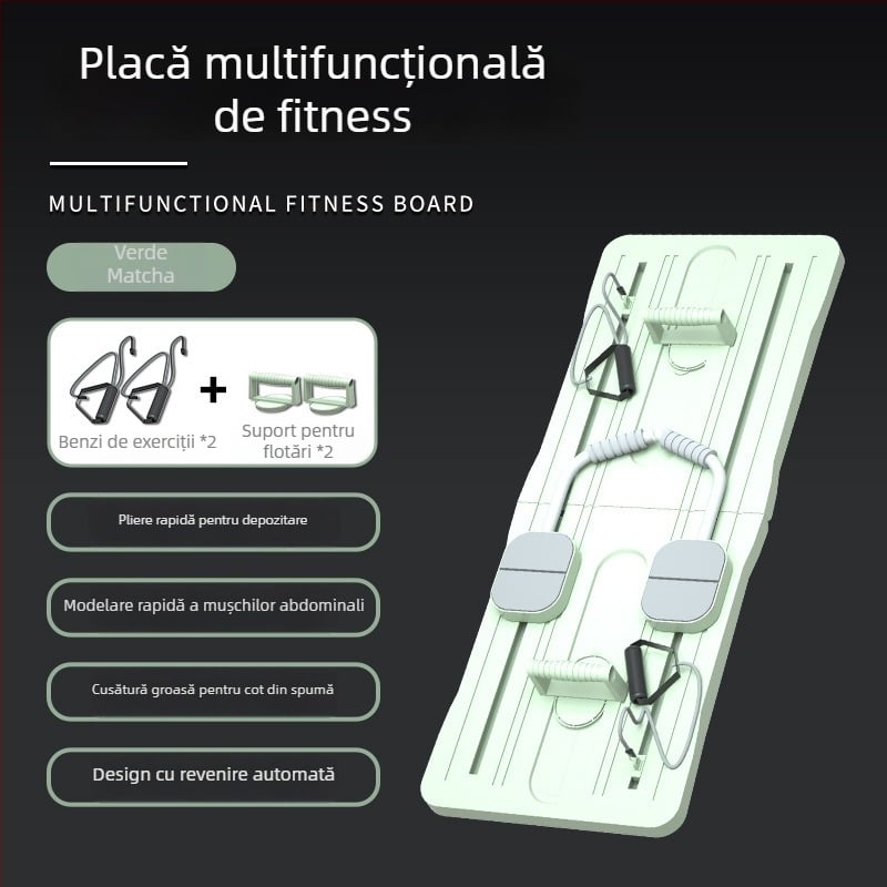 Placă de fitness multifuncțională pentru uz casnic, placă abdominală cu alunecare și revenire automată pentru antrenament în interior.