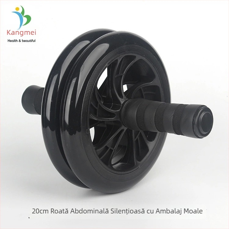 Rolă abdominală cu două roți, 200 mm, pliabilă, portabilă