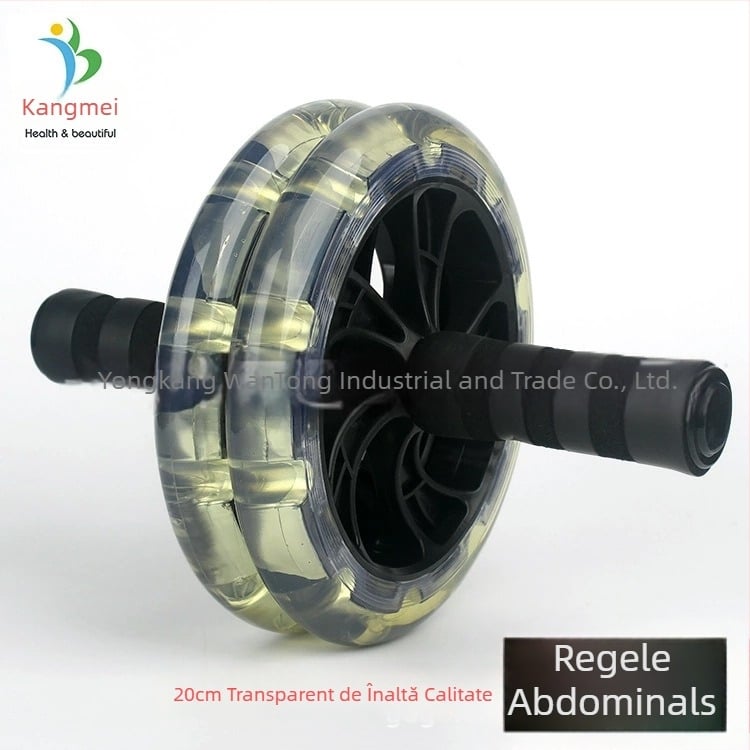 Rolă abdominală cu două roți, 200 mm, pliabilă, portabilă