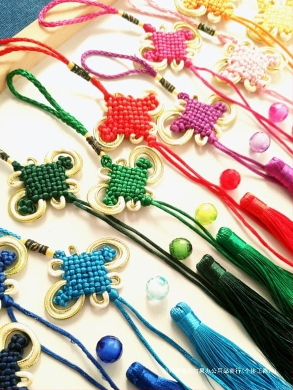 Set de noduri chinezești croșetate manual, cu 8 role, accesorii DIY pentru bijuterii, mărgele din monede de cupru – Cinci Împărați și Zece Împărați