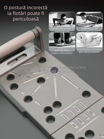 Placă de flotări multifuncțională, pentru uz casnic, antrenament piept și abdomen, pliabilă