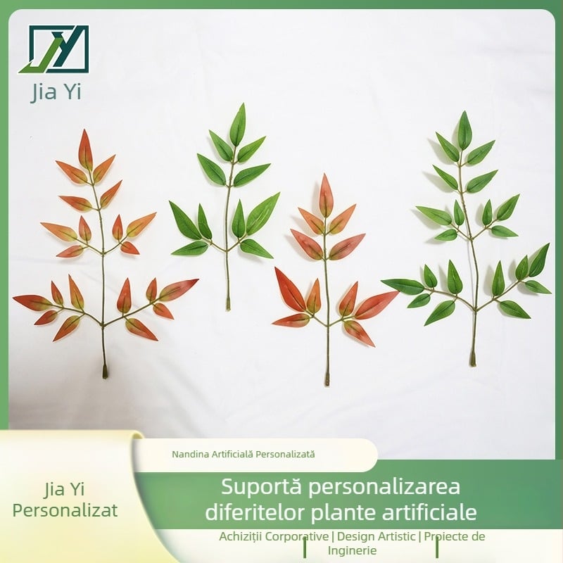 Buchet artificial de Nandina bambus pentru decor interior în stil nordic