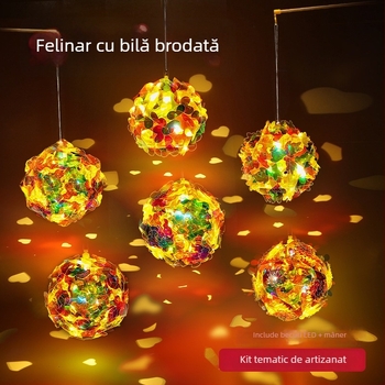 2026 Lanterne cu laser colorate – Kit de materiale pentru copii, lanterne de mână pentru Festivalul Lunii de Toamnă, luminițe de noapte mici
