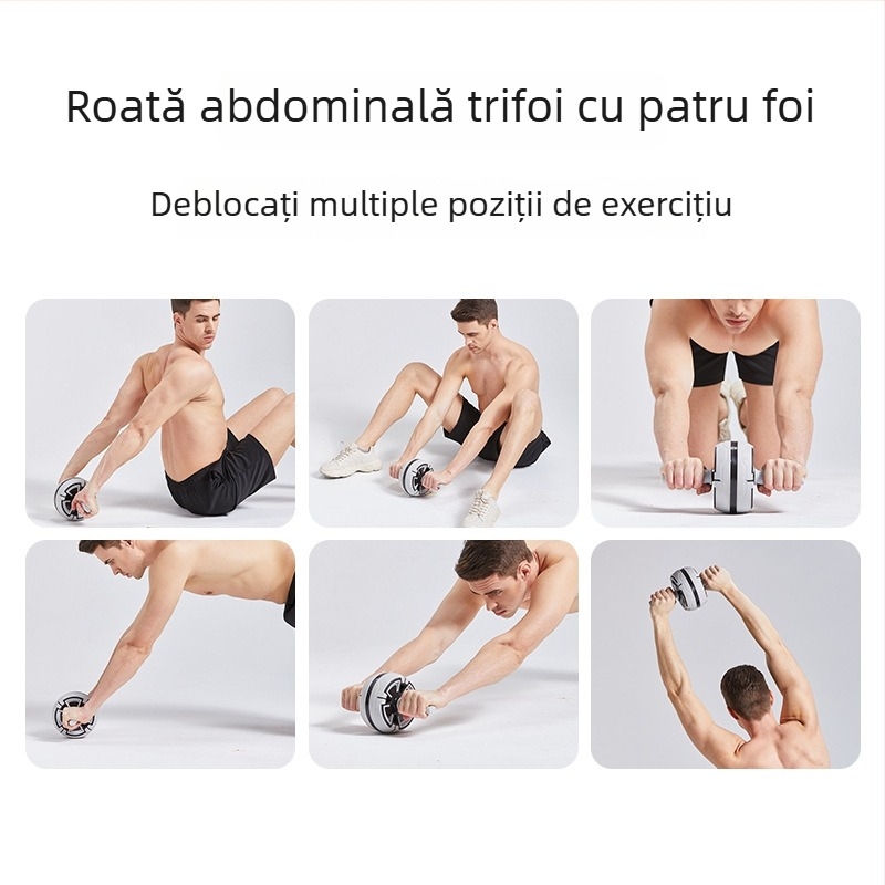 Roată abdominală pentru uz casnic, cu revenire automată, aparat de fitness pentru abdomen pentru bărbați și femei