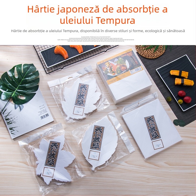 Hârtie absorbantă pentru ulei, pentru tempura, cu acoperire din silicon, pergament pentru prăjit și coacere