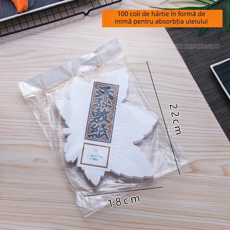 Hârtie absorbantă pentru ulei, pentru tempura, cu acoperire din silicon, pergament pentru prăjit și coacere