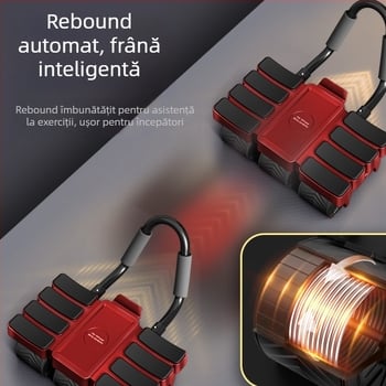 Rulă abdominală cu șase roți, conectivitate inteligentă și revenire automată – echipament de fitness pentru abdomen, uz casnic