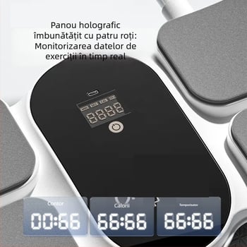 Roată abdominală cu patru roți, aparat de fitness pentru acasă, cu revenire automată