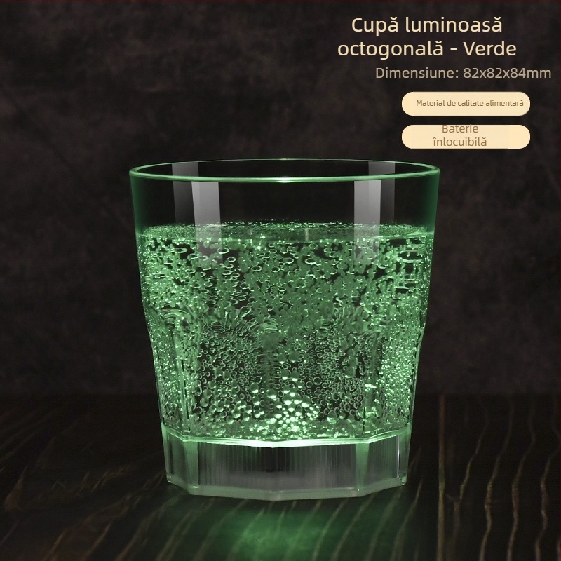 Pahar de vin din plastic LED, colorat, pentru petreceri