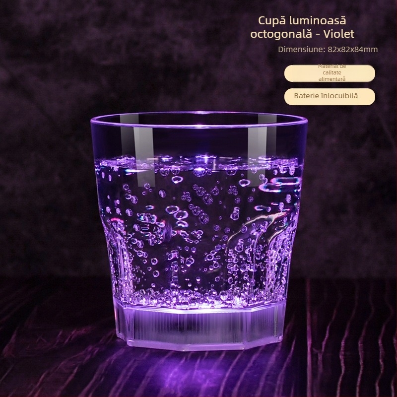 Pahar de vin din plastic LED, colorat, pentru petreceri