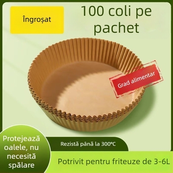Hârtie de copt rezistentă la temperaturi înalte pentru friteuza cu aer, groasă și absorbantă la ulei, pentru coacere și grătar