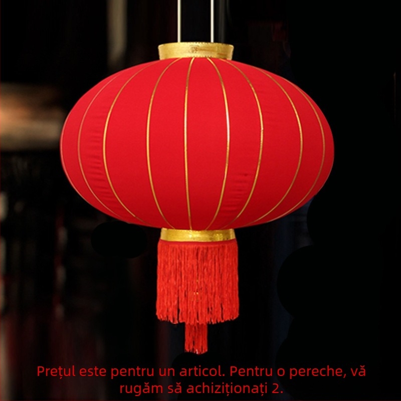 Felinare pentru Festivalul Primăverii, cu catifea și textură densă, LED exterior roșu pentru curți, zone rezidențiale, obiective turistice și porți de intrare