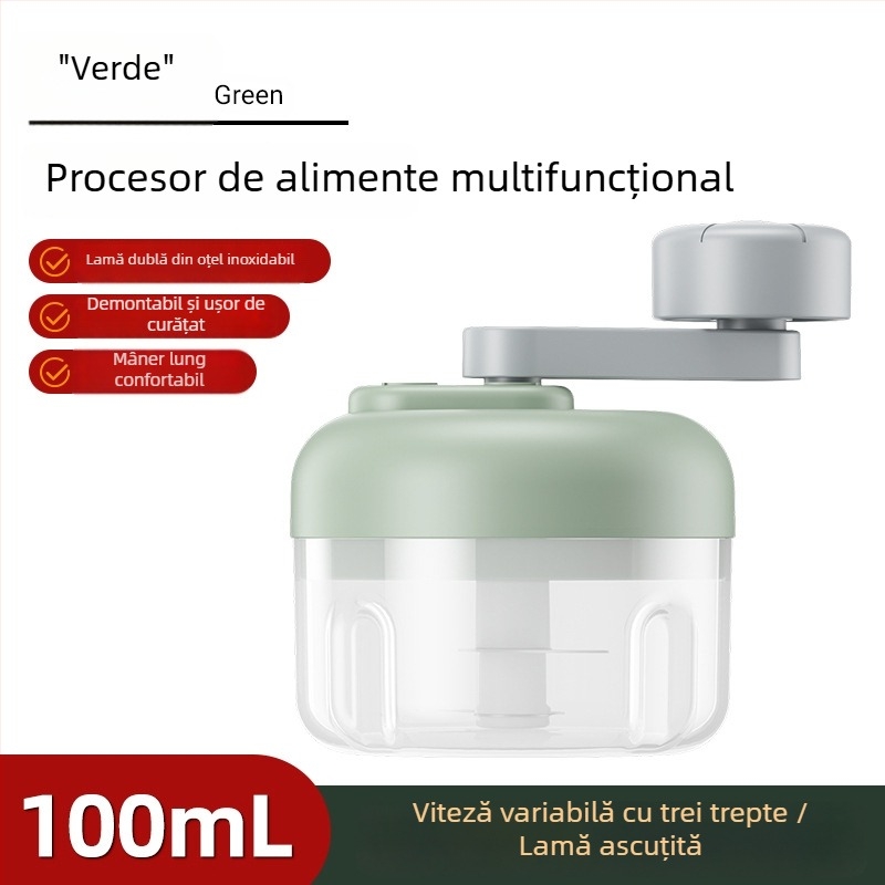 Mini zdrobitor de usturoi portabil, manual, cu trei trepte de reglare pentru pastă de usturoi