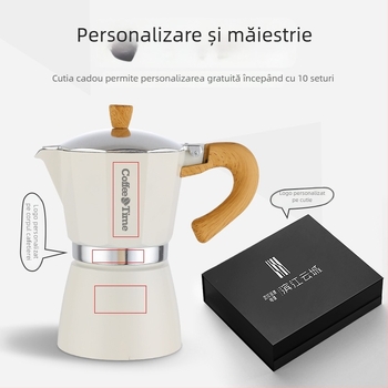 Set cadou moka pot italian pentru uz casnic, în cutie cadou, pentru extracția de espresso și accesorii de cafea