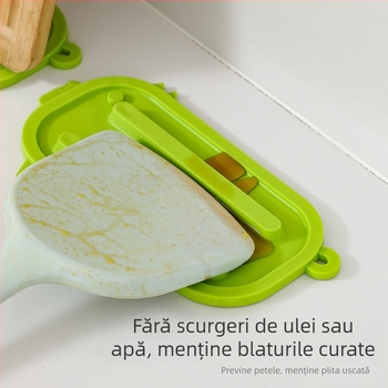 Covoraș din silicon pentru depozitarea capace, drenaj pentru tocătoare, covoraș izolant termic pentru bucătărie, covoraș antiaderent