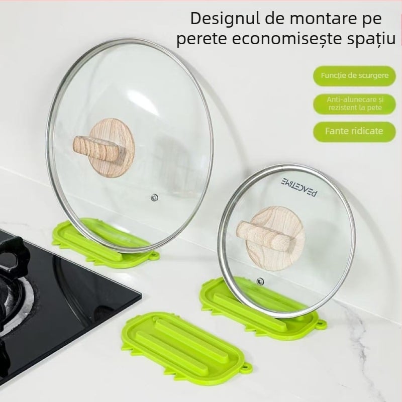 Covoraș din silicon pentru depozitarea capace, drenaj pentru tocătoare, covoraș izolant termic pentru bucătărie, covoraș antiaderent