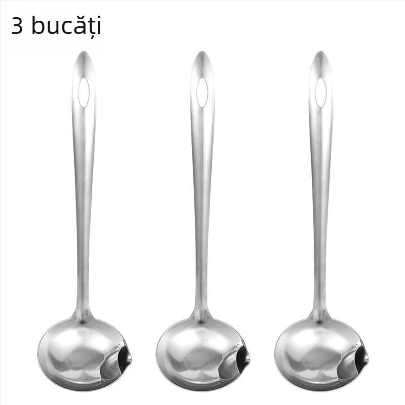 Lingură separator de ulei și strecurător pentru supă, din oțel inoxidabil, pentru reziduuri