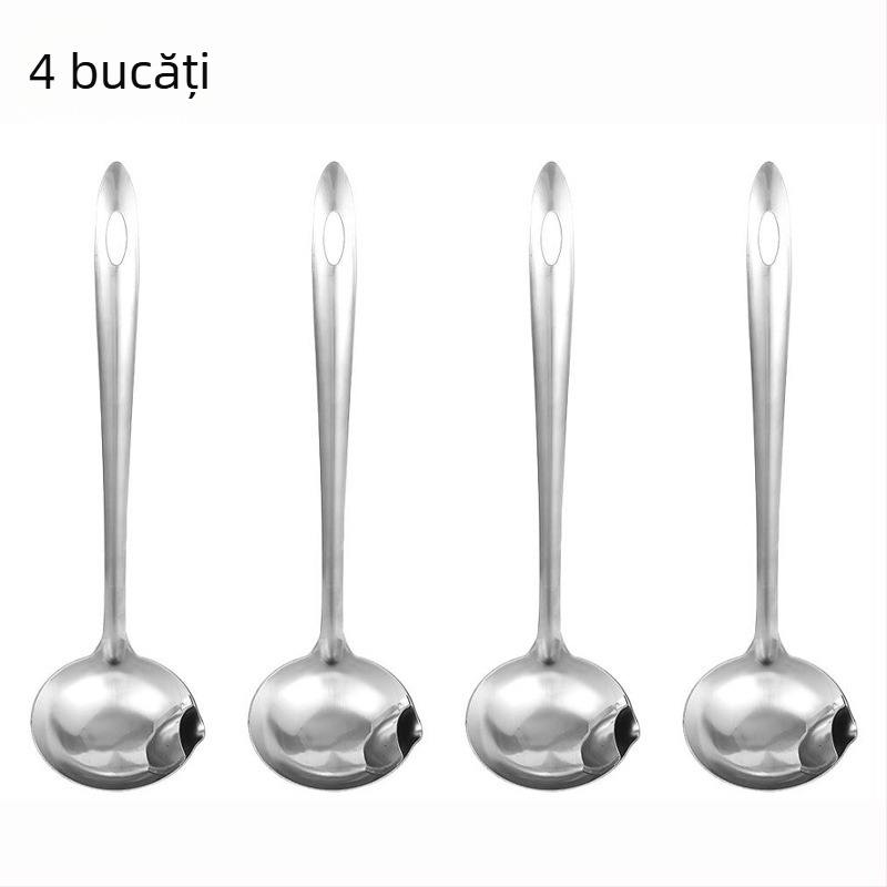 Lingură separator de ulei și strecurător pentru supă, din oțel inoxidabil, pentru reziduuri