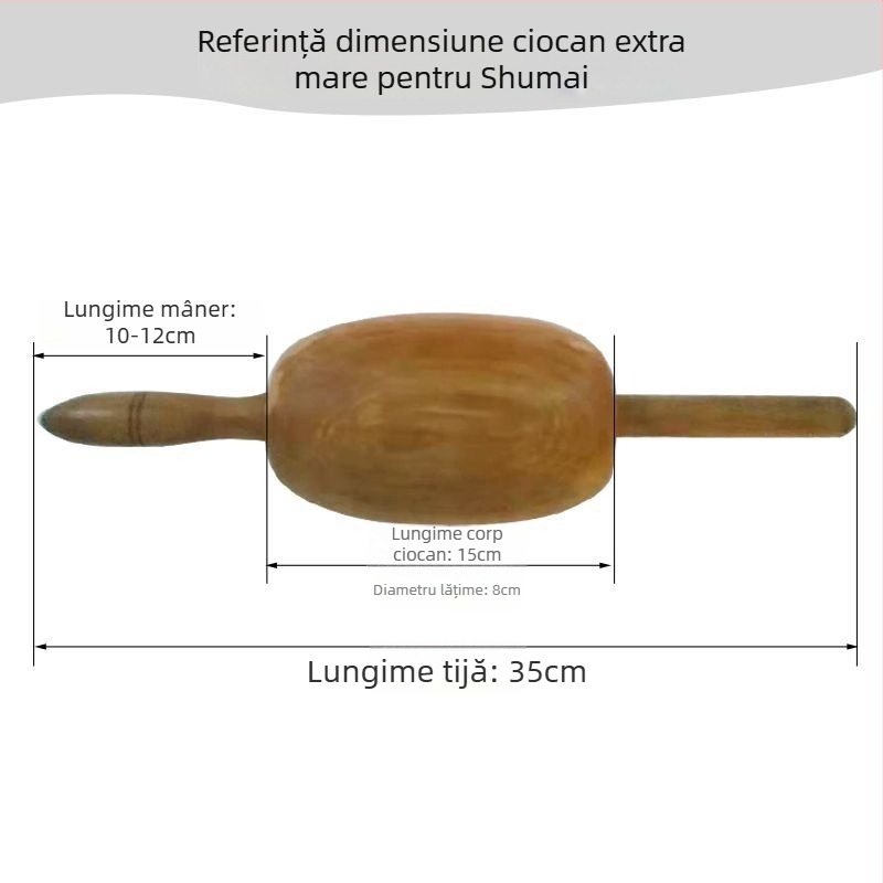 Ciocan din lemn pentru shumai și făcăleț pentru foi de găluște, ustensilă de bucătărie pentru utilizare profesională