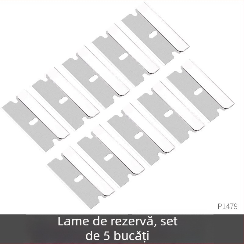 Unealtă multifuncțională din oțel inoxidabil cu mâner telescopic pentru îndepărtarea adezivului, curățarea sticlei, a podelelor, a rosturilor și a pereților — uz casnic