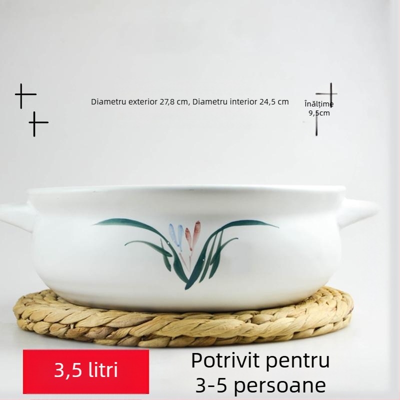 Oală ceramică extralargă, rezistentă la temperaturi înalte, pentru gătit hot pot, cu utilizare casnică, pentru supe cu stomac de porc și pui, compatibilă cu aragaz