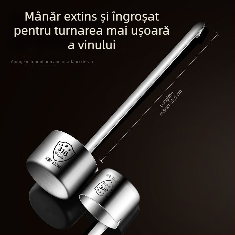 Set pentru turnarea vinului din oțel inoxidabil 316, uz casnic — cu lingură pentru vin și pâlnie, diametru mare