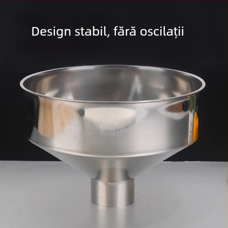 Pâlnie industrială din oțel inoxidabil, extra mare, diametru mare, pentru umplere comercială, recipient inferior