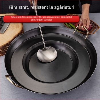 Tigaie antiaderentă pentru prăjit cartofi – grătar plat