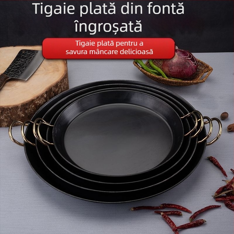 Tigaie antiaderentă pentru prăjit cartofi – grătar plat