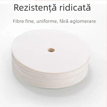 Filtru de cafea circular, 95 mm, din pulpă de lemn, pentru infuzie manuală, culoare albă/naturală, cu găuri