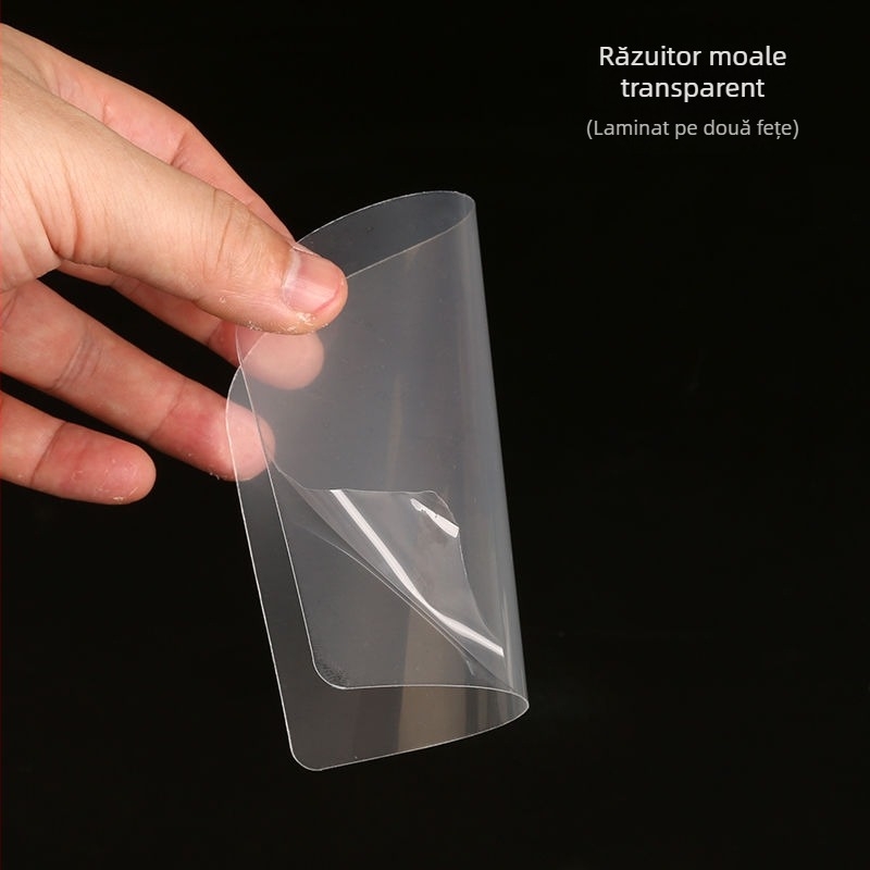 Spatulă moale, transparentă, pentru netezirea cremei pe torturi rotunde – set din plastic semi-circular pentru decorare