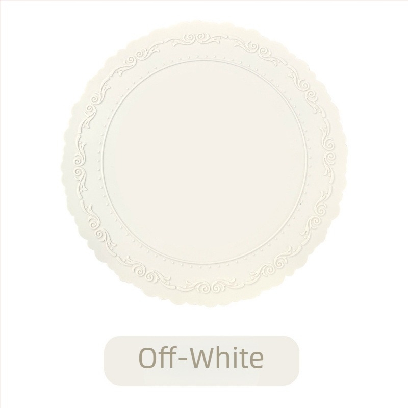Suport mare din silicon pentru masă, design european retro în relief, antiderapant, cerc circular pentru pahare și vase, izolație termică