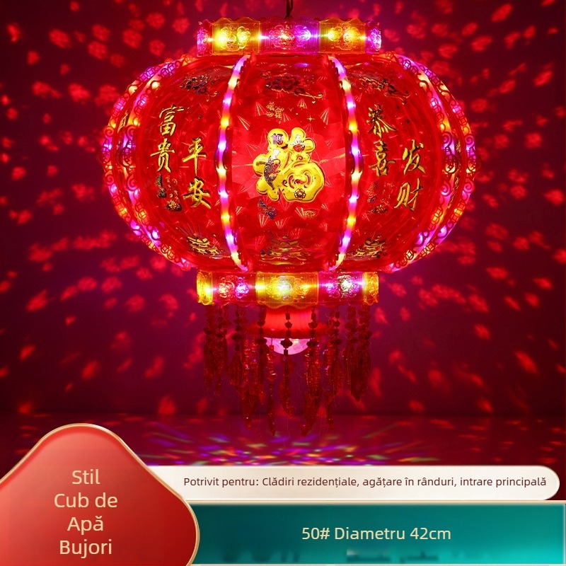 Lanternă LED rotativă, colorată, pentru Festivalul Primăverii – decor pentru nuntă, casă nouă și Anul Nou