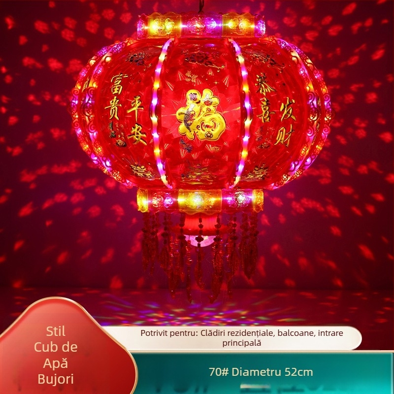 Lanternă LED rotativă, colorată, pentru Festivalul Primăverii – decor pentru nuntă, casă nouă și Anul Nou