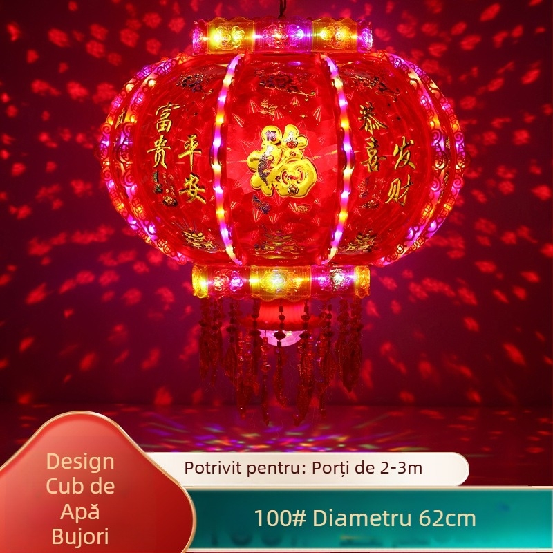 Lanternă LED rotativă, colorată, pentru Festivalul Primăverii – decor pentru nuntă, casă nouă și Anul Nou