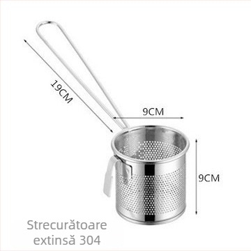 Sită din oțel inoxidabil cu cârlig – sită multifuncțională pentru tăiței și gătit în oală