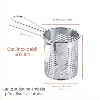 Sită din oțel inoxidabil cu cârlig – sită multifuncțională pentru tăiței și gătit în oală