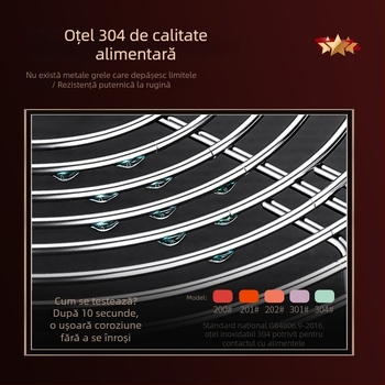 Raft de aburi din oțel inox 304 pentru uz casnic, tavă izolantă pentru aburi și plasă de abur, picioare înalte și joase