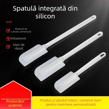 Spatulă din silicon monobloc pentru cremă de tort, spatulă moale, dimensiune mare