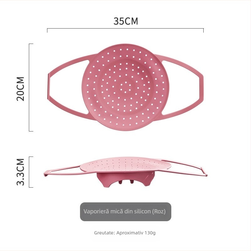 Suport din silicon pentru aburi, de calitate alimentară, pliabil, pentru pâine, legume și mâncăruri; compatibil cu cuptorul cu microunde; dimensiuni mici și mari