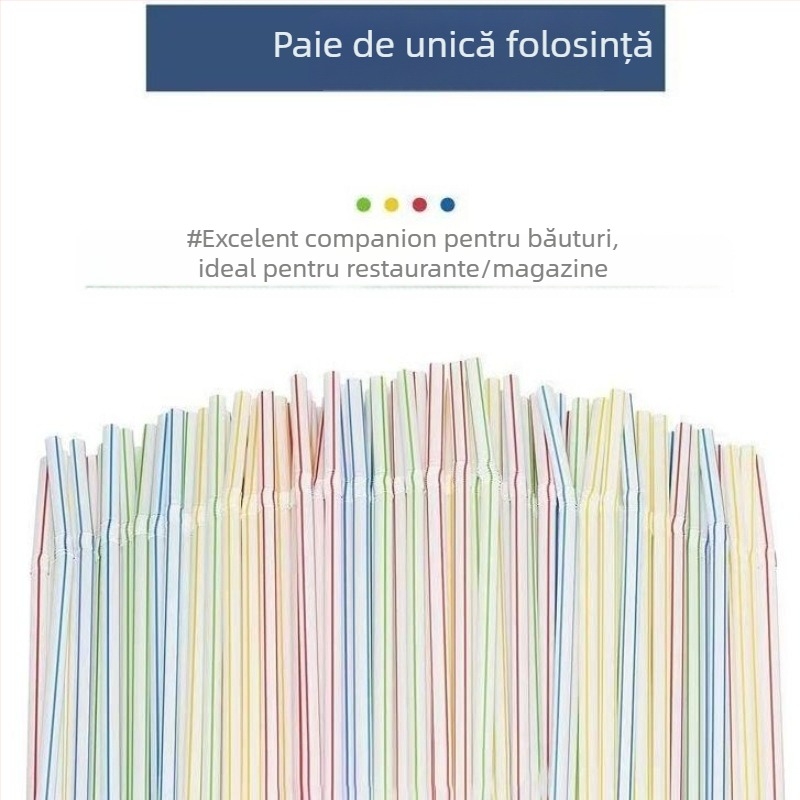 Paie de unică folosință, colorate, curbate, din plastic, pentru Cola, sifon și lapte de soia – ambalaj en-gros